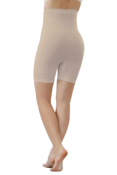 Mideli Uzun Paçalı Bayan Korse 11005 - Ten - Resim 3