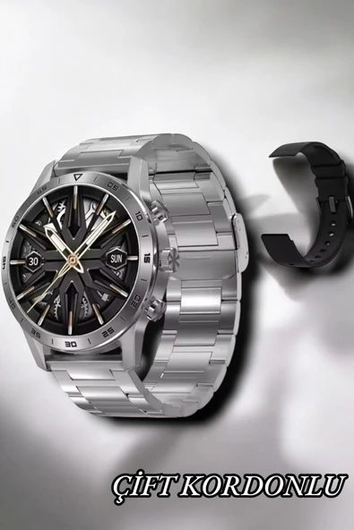 Suya Dayanıklı Dokunmatik Akıllı Saat Bluetooth 5.0, Sesli Asistan ve Sağlık Takibi - Resim 4