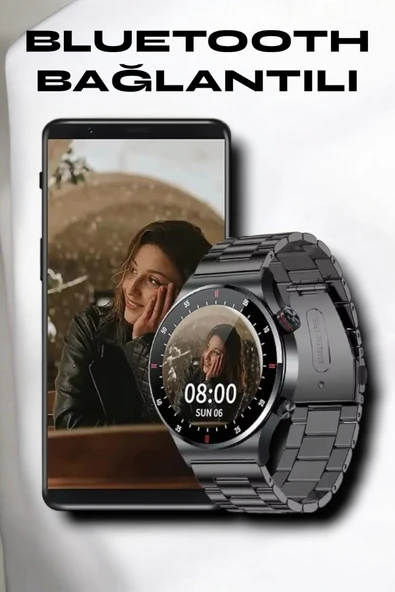 NFC ve Kablosuz Şarjlı Akıllı Saat EKG, Nabız & Spor Modları ile iOS ve Android Uyumlu - 2