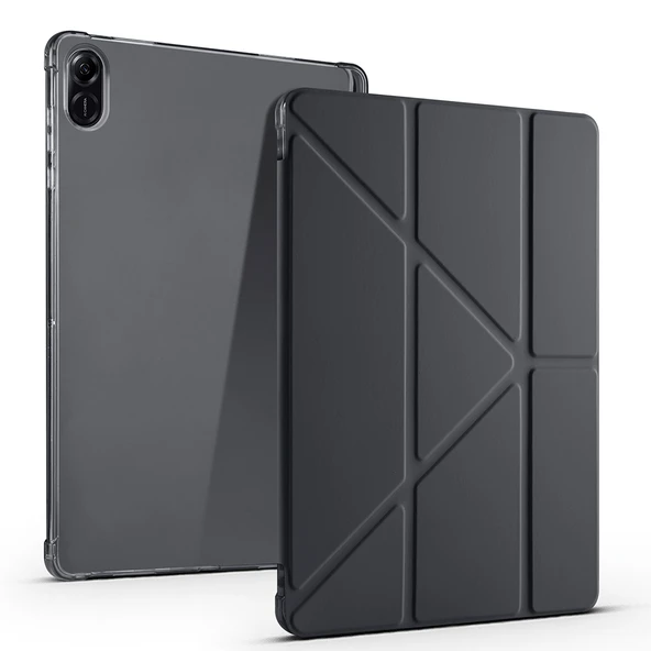 Honor Pad X8A Kılıf Zore Tri Folding Kalem Bölmeli Standlı Kılıf - 6