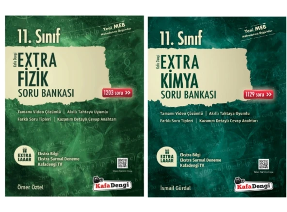 Kafa Dengi Yayınları 11. Sınıf Fizik - Kimya Extra Soru Bankası