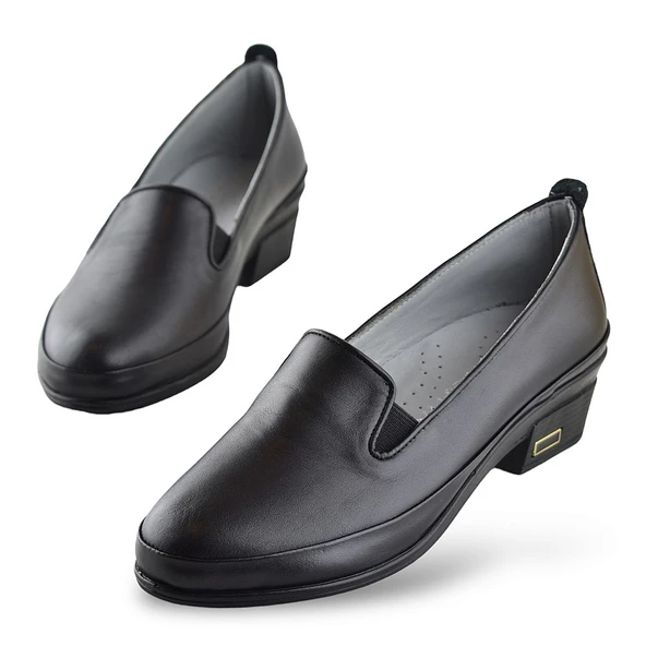 35T8 Ortopedik Taban İçi Dışı Hakiki Deri Kadın Ayakkabı Topuklu Kadın Deri Ayakkabı - 2