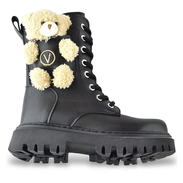 278 Ortopedik Bağcıklı Fermuarlı Kız Çocuk Bot Ayakkabı Ayıcıklı Kürklü Çocuk Bot - 5