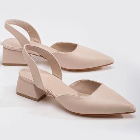 1555 Kadın Topuklu Ayakkabı 4 CM Abiye Düğün Nişan Kına Gecesi - 6