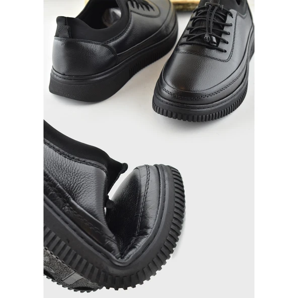 220 Tam Ortopedik Taban Hakiki Deri Erkek Ayakkabı Kauçuk Taban Mevsimlik Ayakkabı - 3