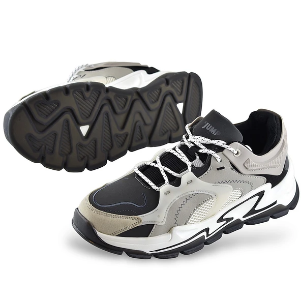2910 Tam Ortopedik Taban Günlük Erkek Spor Ayakkabı Kalın Taban Suya Dayanıklı Cilt Malzeme - 3
