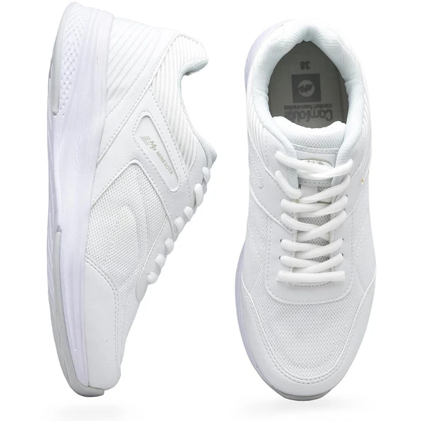 1543 Tam Ortopedik Taban Günlük Unisex Spor Ayakkabı Siyah Beyaz Spor Ayakkabı - 3