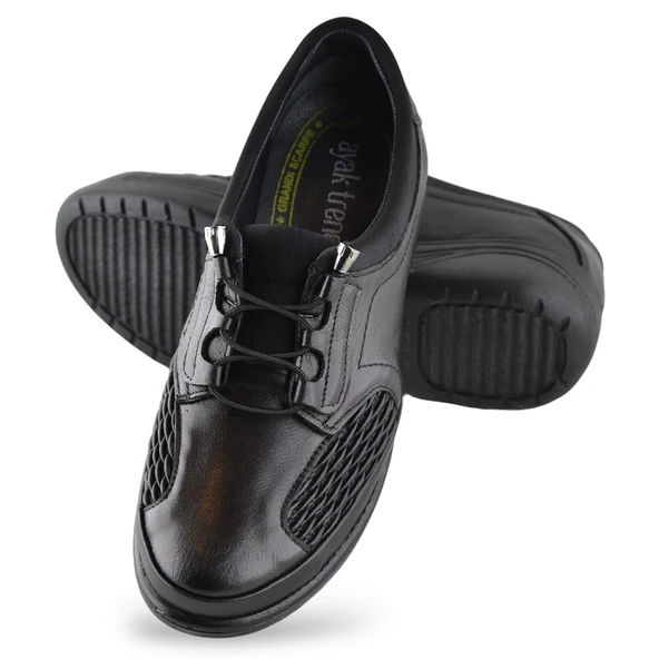 4204 Tam Ortopedik Taban Günlük Hakiki Deri Kadın Ayakkabı Anne Ayakkabısı - 2