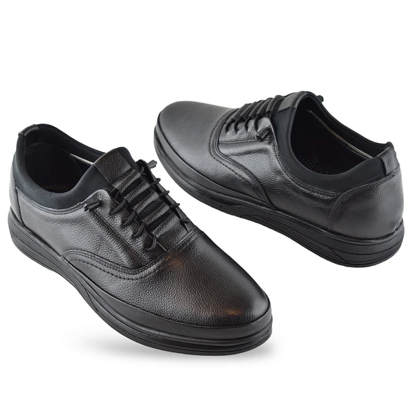 340 Tam Ortopedik Taban Hakiki Deri Erkek Ayakkabı Kauçuk Taban - 4