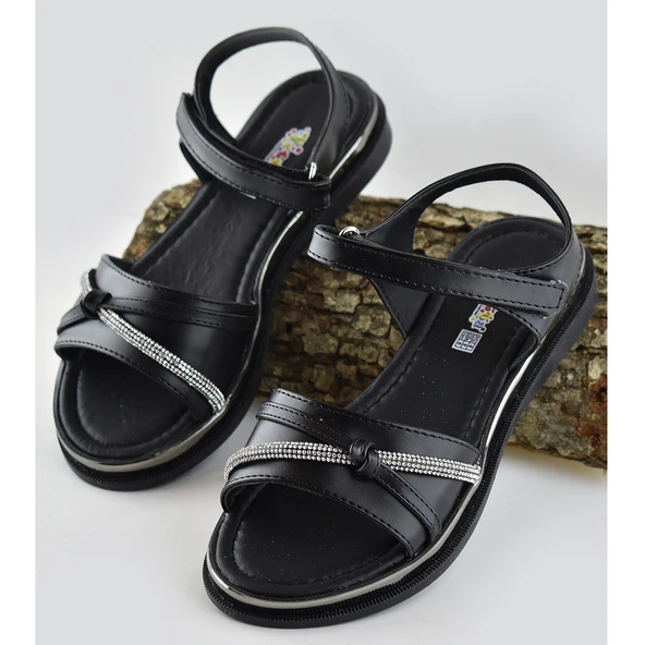 667e Ortopedik Taban Kız Çocuk Sandalet Terlik Düğün Abiye Gündelik Vetta - 8