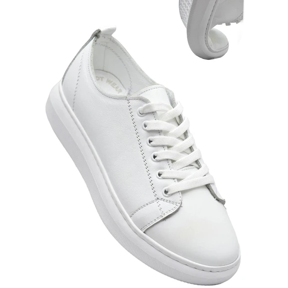 764  Full Ortopedik Taban Hakiki Deri Günlük Kadın Ayakkabı Kadın Sneakers - 8