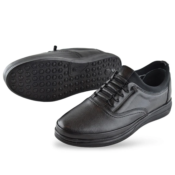 340 Tam Ortopedik Taban Hakiki Deri Erkek Ayakkabı Kauçuk Taban - 2