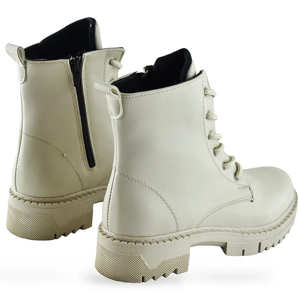 785 Günlük Bağcıklı Fermuarlı Siyah Kadın Bot Ayakkabı Kışlık Bayan Bot - 9