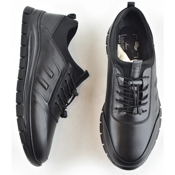 706 Tam Ortopedik Kauçuk Kaymaz Taban Hakiki Deri Kışlık Erkek Ayakkabı - 4