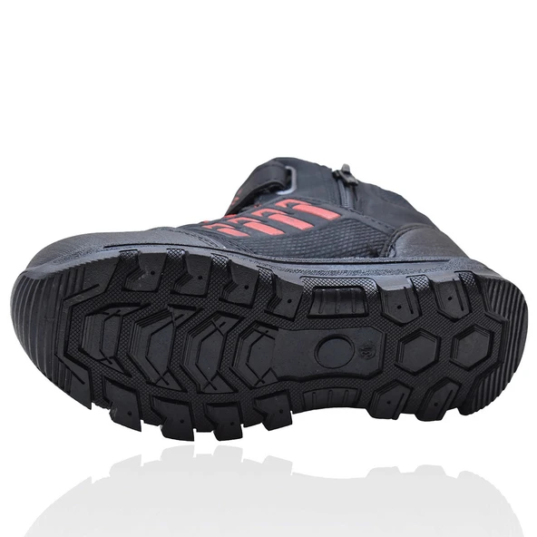 542 Ortopedik Kaymaz Taban İçi Kürklü Kışlık Çocuk Bot Ayakkabı Blacksea - 8