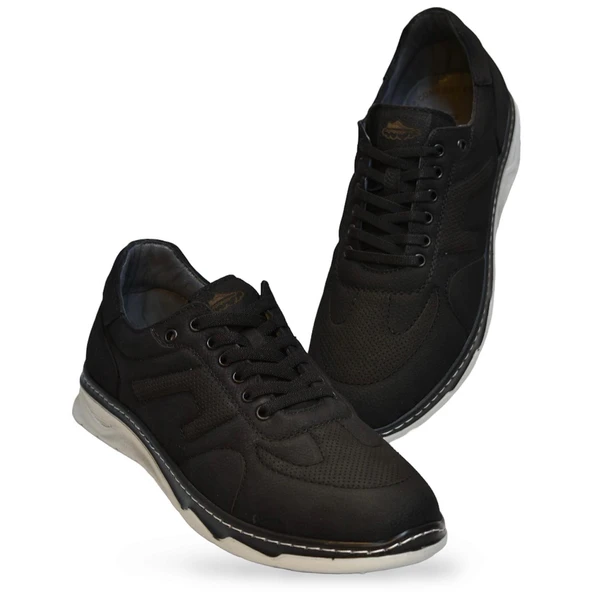 5319  Tam Ortopedik Taban Hakiki Deri Erkek Ayakkabı Hafif Poli Taban Nubuk Süed - 5