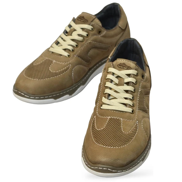 5319  Tam Ortopedik Taban Hakiki Deri Erkek Ayakkabı Hafif Poli Taban Nubuk Süed - 7