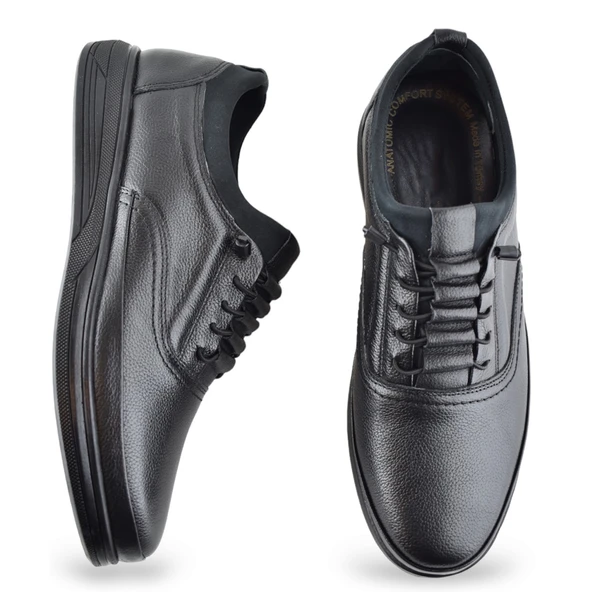 340 Tam Ortopedik Taban Hakiki Deri Erkek Ayakkabı Kauçuk Taban - 3