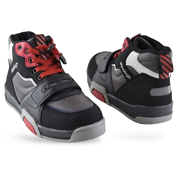 İstanbul Ortopedik Bağcıklı Cırtlı Unisex Çocuk Bot Ayakkabı Kışlık Çocuk Bot - 5