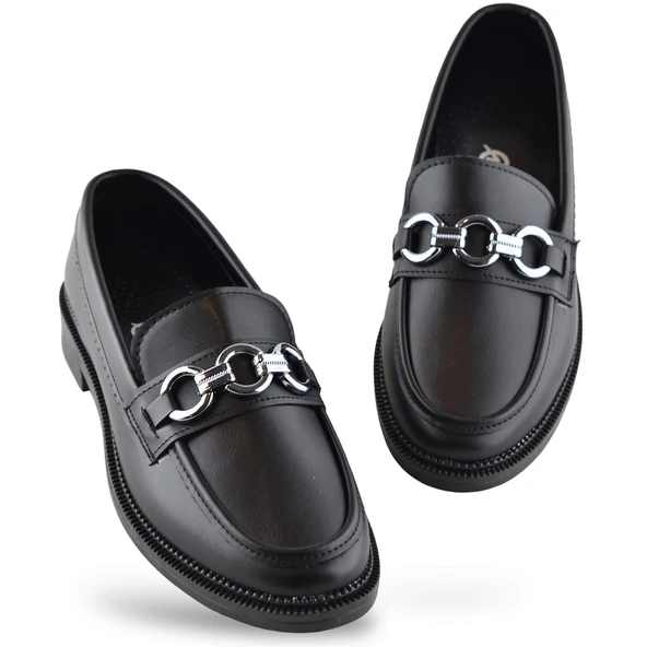 284S Rahat Taban Tokalı Günlük Kadın Babet Ayakkabı Laofer Kadın Ayakkabı Morgül