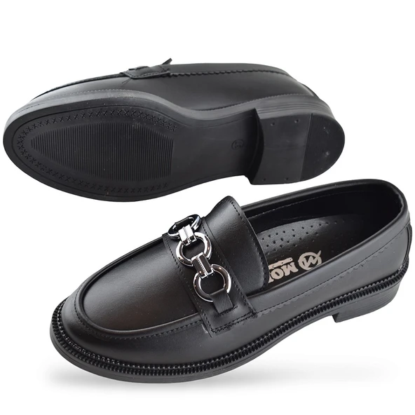 284S Rahat Taban Tokalı Günlük Kadın Babet Ayakkabı Laofer Kadın Ayakkabı Morgül - 3