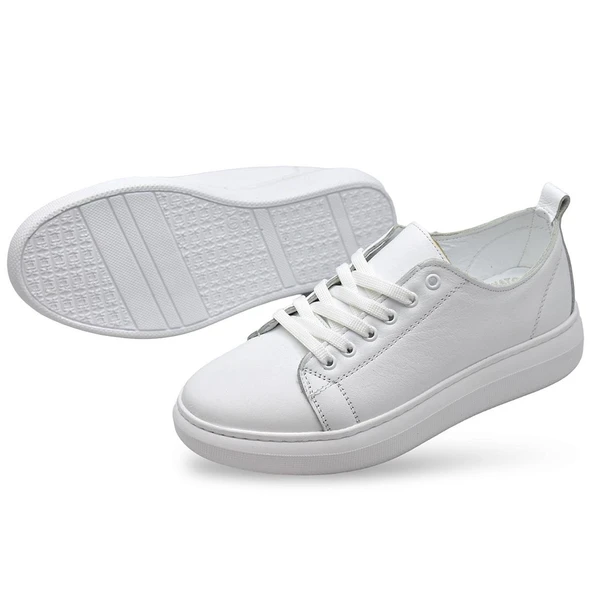 764  Full Ortopedik Taban Hakiki Deri Günlük Kadın Ayakkabı Kadın Sneakers - 9