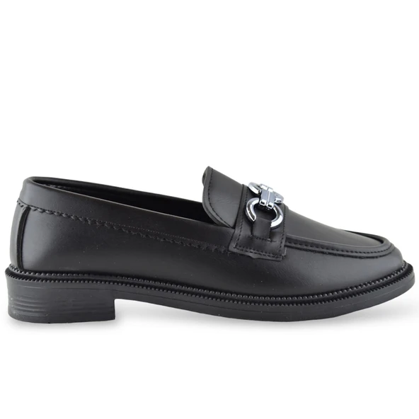 284S Rahat Taban Tokalı Günlük Kadın Babet Ayakkabı Laofer Kadın Ayakkabı Morgül - 2