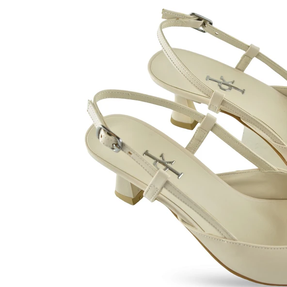 1025 Arkası Açık Kadın Topuklu Ayakkabı 5 cm Abiye Düğün Nişan Kına Gecesi Kdnca - 11