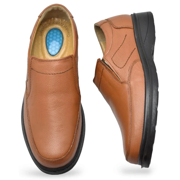 7878 Ortopedik Taban Siyah Hakiki Deri Erkek Ayakkabı Mevsimlik - Resim 11