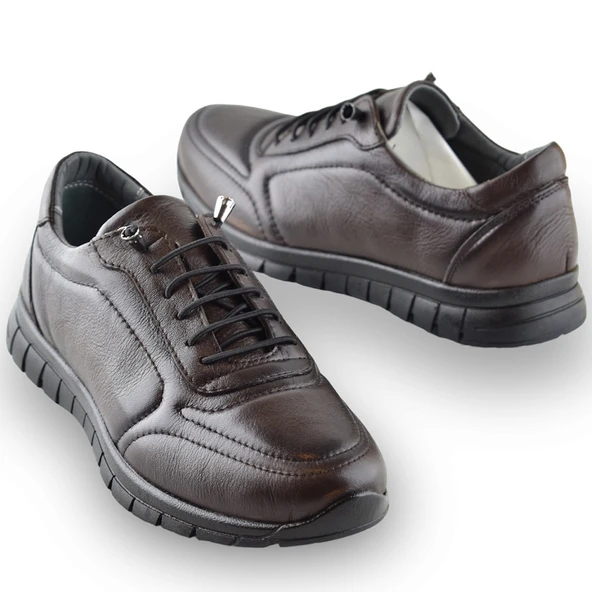 909 Tam Ortopedik Taban Hakiki Deri Erkek Ayakkabı Kadın Ayakkabı Kaymaz Taban Unisex Ayakkabı Lastikli Bağcık - 8