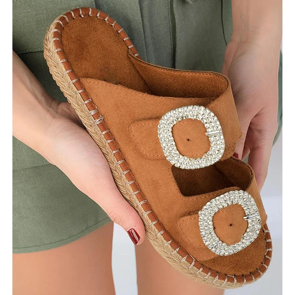 290H Ortopedik Taban Günlük Kadın Terlik Çift Toka Ayarlanabilir Bayan Terlik - 9