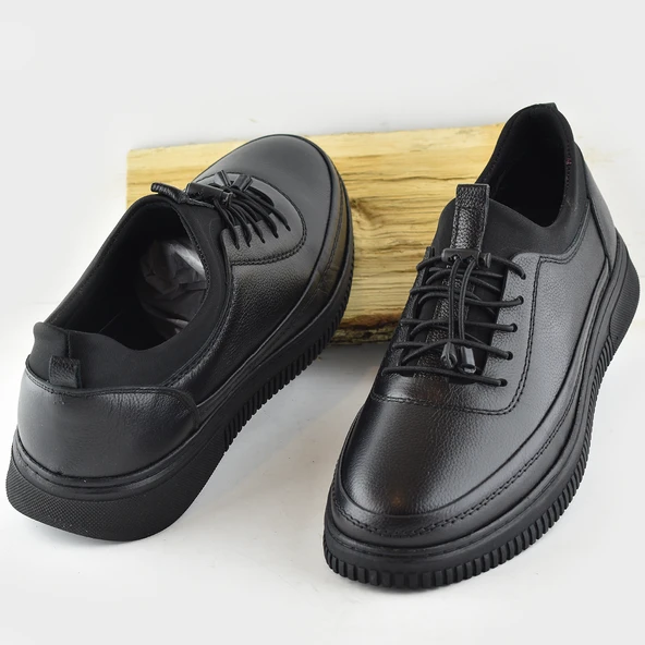 220 Tam Ortopedik Taban Hakiki Deri Erkek Ayakkabı Kauçuk Taban Mevsimlik Ayakkabı - 5