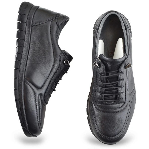 909 Tam Ortopedik Taban Hakiki Deri Erkek Ayakkabı Kadın Ayakkabı Kaymaz Taban Unisex Ayakkabı Lastikli Bağcık - 3