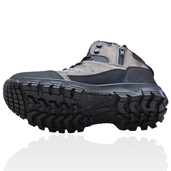 579 Ortopedik Kaymaz Taban İçi Kürklü Kışlık Erkek Bot Ayakkabı Blacksea - 4