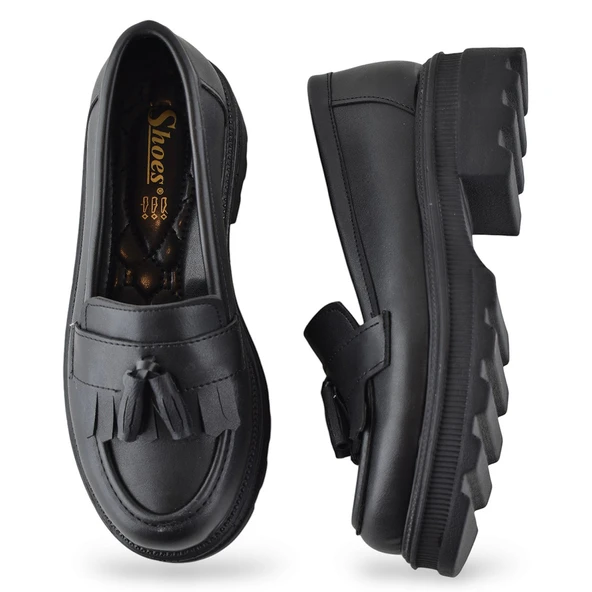 325SZ Rahat Taban Jorjik Günlük Kadın Laofer Ayakkabı Babet Kadın Ayakkabı - 5