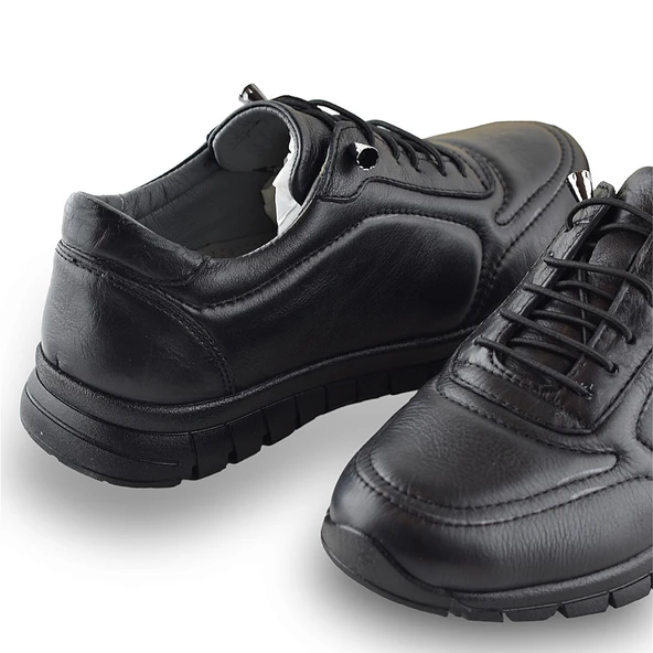 909 Tam Ortopedik Taban Hakiki Deri Erkek Ayakkabı Kadın Ayakkabı Kaymaz Taban Unisex Ayakkabı Lastikli Bağcık - 4