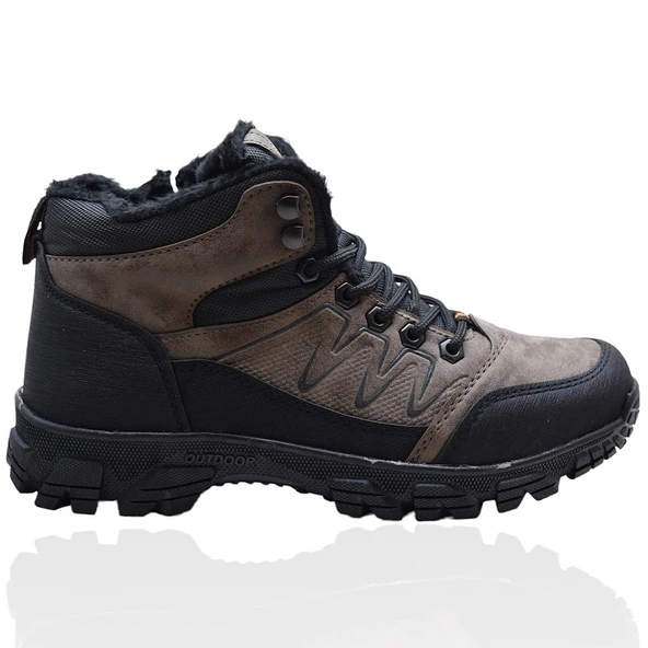 579 Ortopedik Kaymaz Taban İçi Kürklü Kışlık Erkek Bot Ayakkabı Blacksea - 2