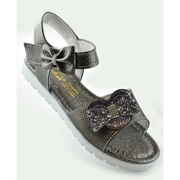 607e Ortopedik Taban Kız Çocuk Sandalet Terlik Düğün Abiye Gündelik Varkan - 9