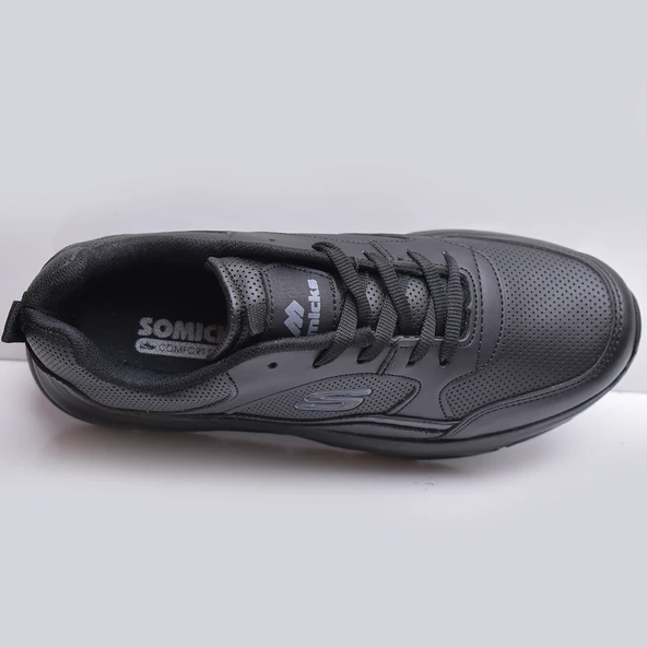 8888 Full Ortopedik Siyah Beyaz Yüksek Taban Kadın Spor Ayakkabı SUYA DAYANIKLI - 10