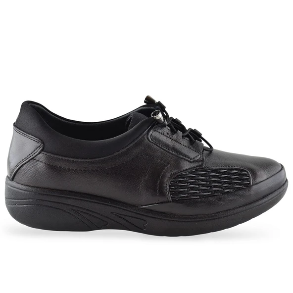 4204 Tam Ortopedik Taban Günlük Hakiki Deri Kadın Ayakkabı Anne Ayakkabısı - 3