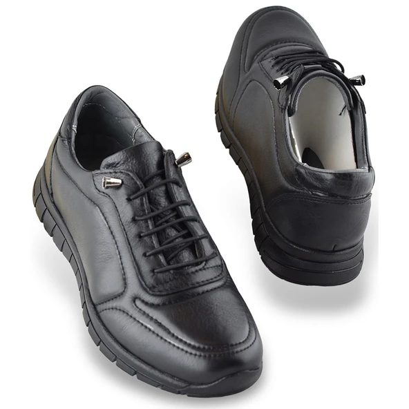 909 Tam Ortopedik Taban Hakiki Deri Erkek Ayakkabı Kadın Ayakkabı Kaymaz Taban Unisex Ayakkabı Lastikli Bağcık - 6