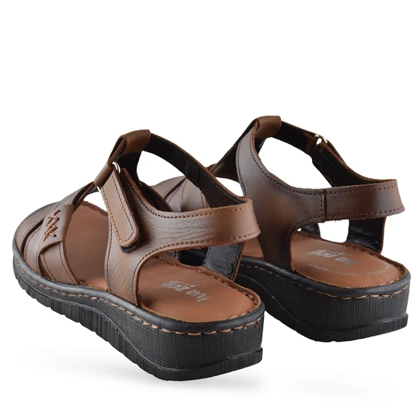 8149 TAM ORTOPEDİK Hakiki Deri Kadın Sandalet Deri Sandalet İvazn - 5