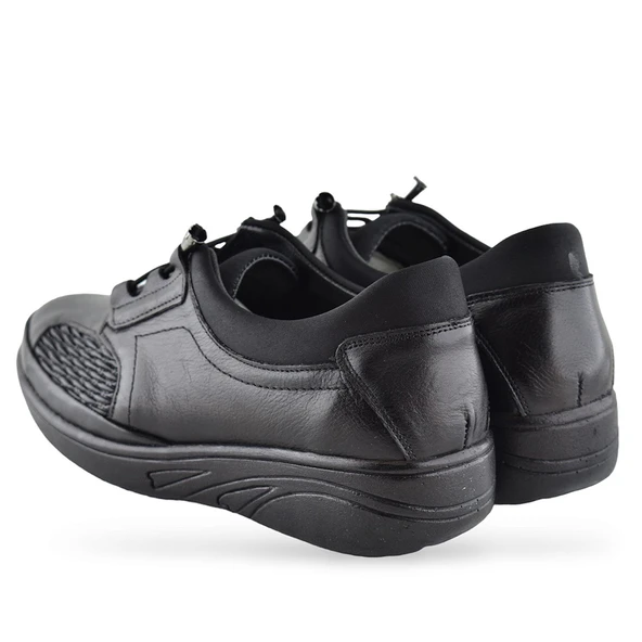 4204 Tam Ortopedik Taban Günlük Hakiki Deri Kadın Ayakkabı Anne Ayakkabısı - 5