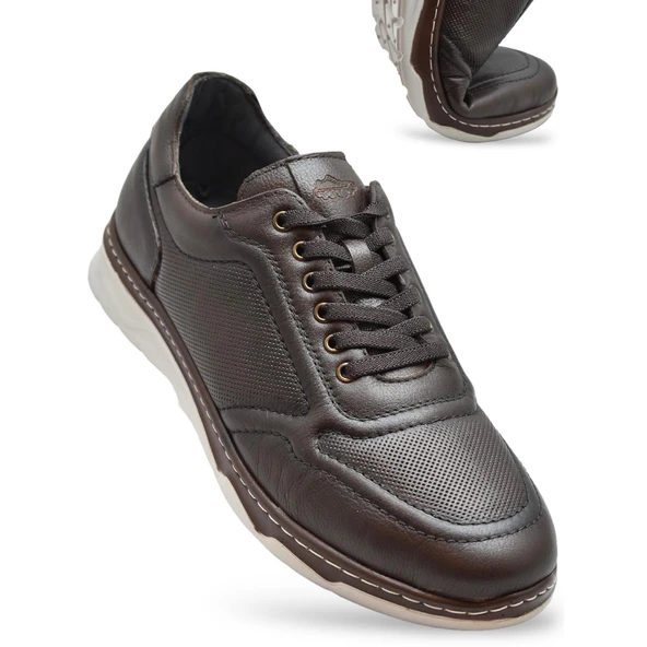 5320 Tam Ortopedik Taban Hakiki Deri Erkek Ayakkabı Hafif Poli Taban - 6