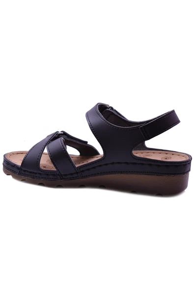 Carlaverde 160107 Anatomik Rahat Siyah Kadın Sandalet - 11