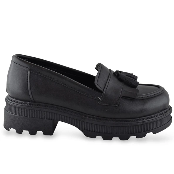 325SZ Rahat Taban Jorjik Günlük Kadın Laofer Ayakkabı Babet Kadın Ayakkabı - 2