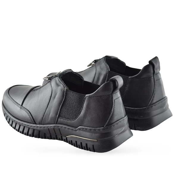 1933 Tam Ortopedik Hakiki Deri Kadın Kışlık Ayakkabı Anne Kışlık Deri Ayakkabı - 10