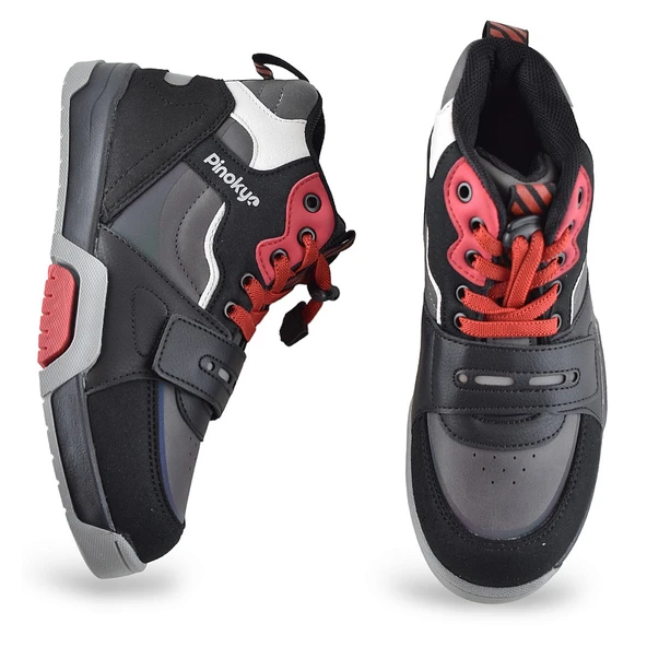 İstanbul Ortopedik Bağcıklı Cırtlı Unisex Çocuk Bot Ayakkabı Kışlık Çocuk Bot - 4