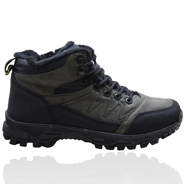579 Ortopedik Kaymaz Taban İçi Kürklü Kışlık Erkek Bot Ayakkabı Blacksea - 6