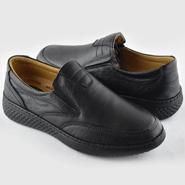 7575 Ortopedik Taban Yumuşak Hakiki Deri Mevsimlik Kışlık Erkek Ayakkabı - 5